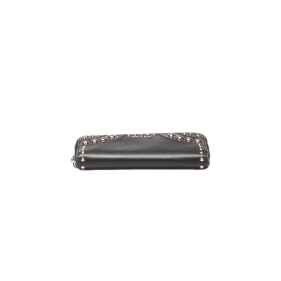 PRADA Studded Leather Zip Around Wallet - Picture 5 of 12